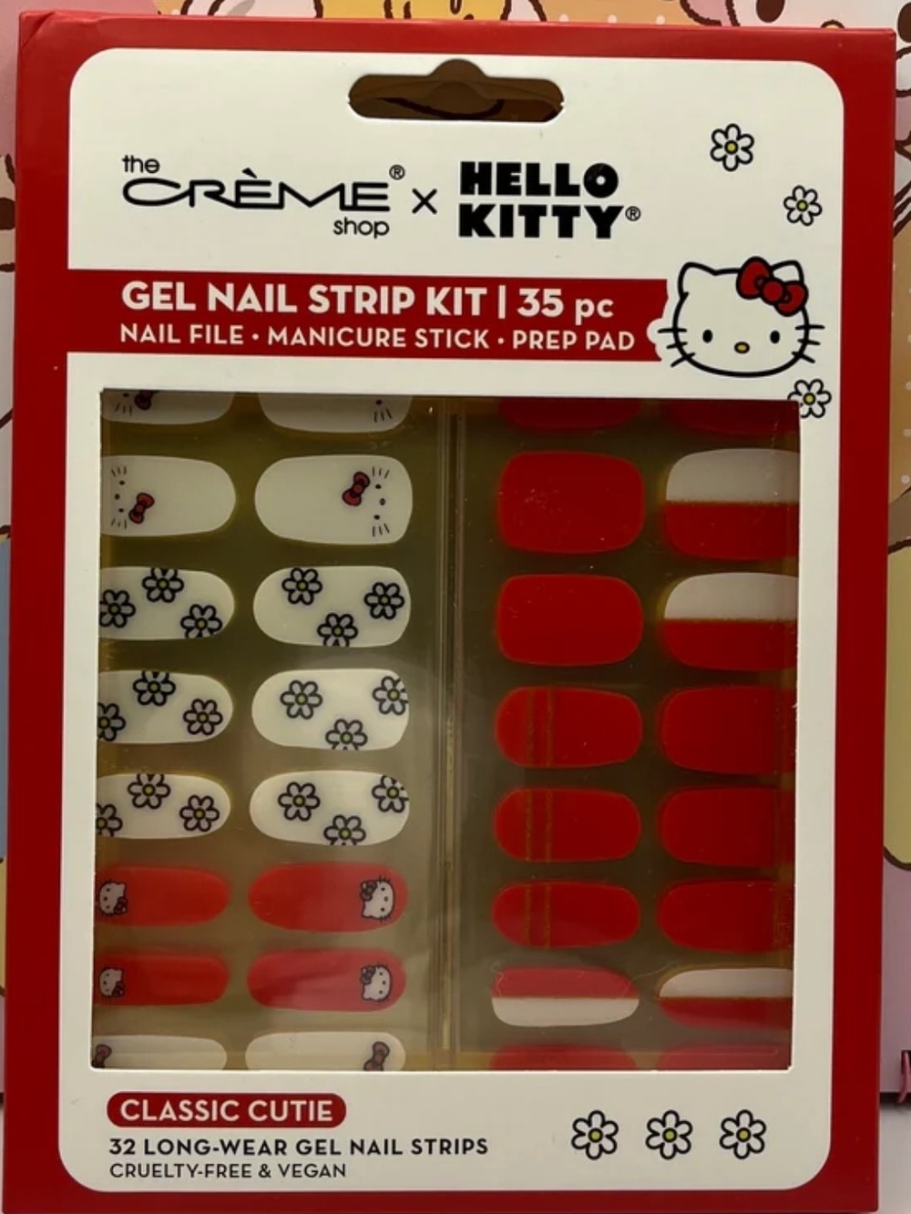 The Crème Shop Hello Kitty Gel Nail Strip Kit-Set Of 35- NIB